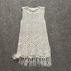 Allison New York Cream Crochet Beach Dress